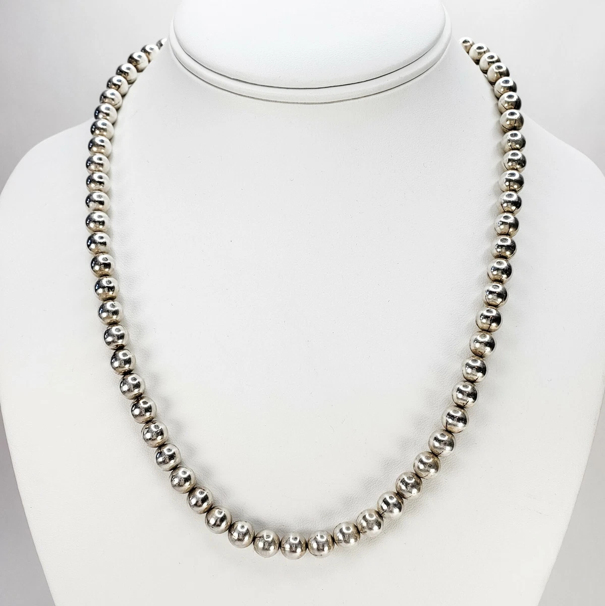 Silver Beaded Necklace