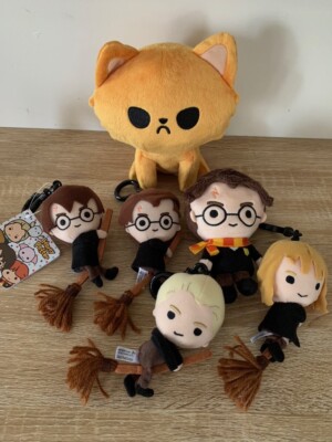 x TOMY Harry Potter Small Plush Lot Crookshanks Hermione