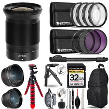 Nikon NIKKOR Z 20mm f/1.8 S Lens - 3 Lens Kit Tripod Backpack - 32GB Kit