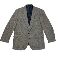 Vintage Barrington Wool Blazer Men's Tweed Single Breasted Notched Collared