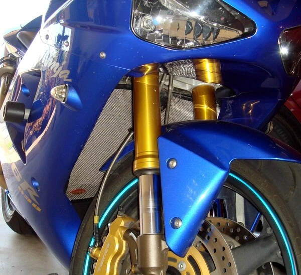 Protector de radiador WarpSpeed 2004-2025 Kawasaki ZX6R ZX636 ZX-6R Foto 2 de 2