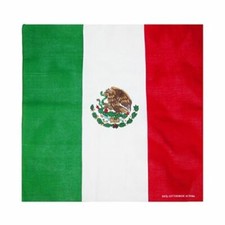 22"x22" Mexico Mexican Bandana Head Wrap Premium Polyester 100D