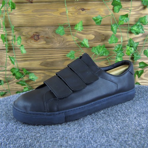 Zara Men's Sneaker Black Leather Size 43 Medium Gently Used 2025