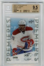 2010-11 UD UPPER DECK ICE P.K Subban RC ROOKIE 24/99 CANADIENS GEM MT BGS 9.5