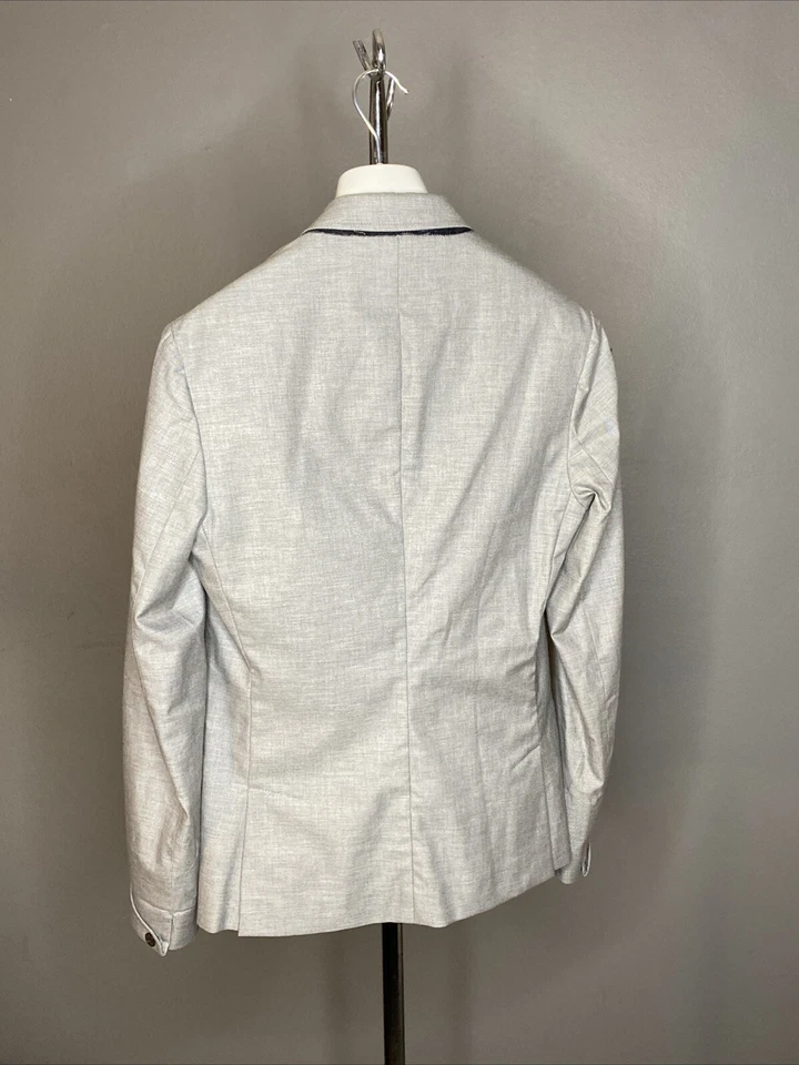 STEVEN ALAN Mens Classic Gray Blazer Jacket Sport Coat 36 - Image 3 of 4