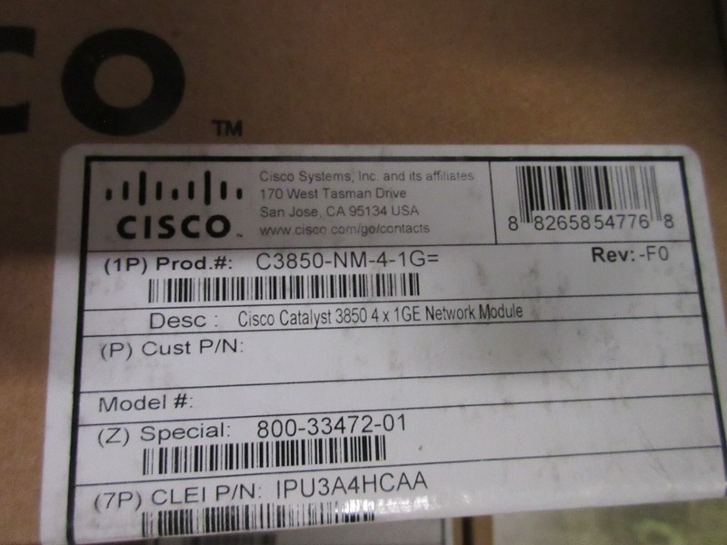 Cisco C3850-NM-4-1G 4-Port Ethernet Network Module NEW IN BOX