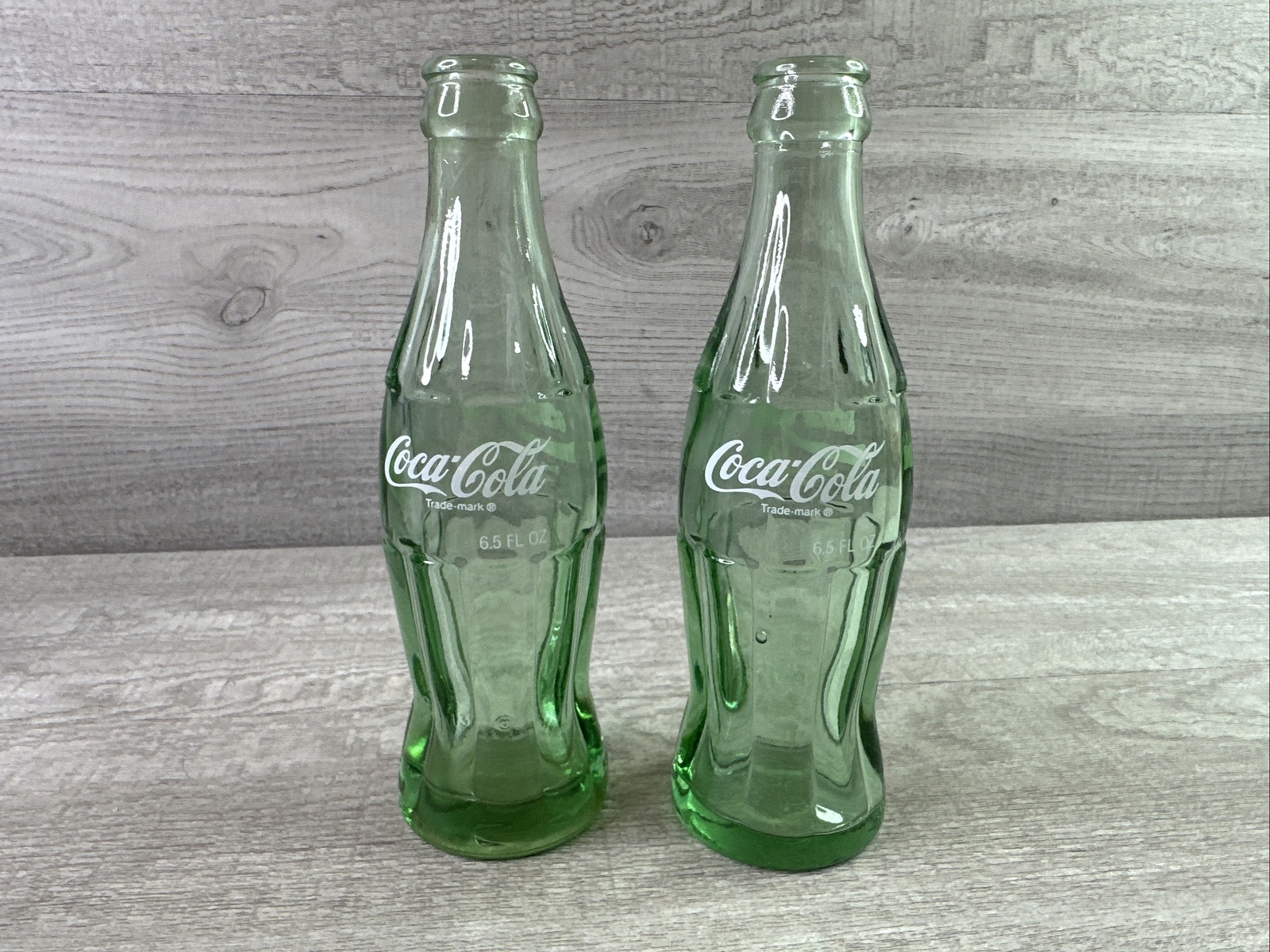 Lot Of 2 Sri Lanka Coca Cola Bottles 7.75" Green Color