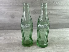 Lot Of 2 Sri Lanka Coca Cola Bottles 7.75" Green Color