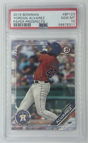 Yordan Alvarez 2019 Bowman Paper Prospects Rookie #BP-123 | PSA 10 Gem Mint