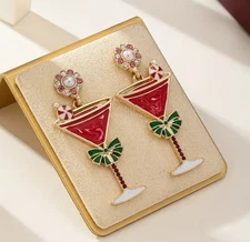 Christmas earrings cocktail fashion jewelry NEW Free Shipping 2.2 inch