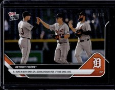 2025 Topps Now #155 Detroit Tigers Black Foil #d /10