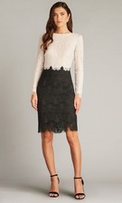 NWT 425 Tadashi Shoji Colorblock Long Sleeve Corded Lace Cocktail Dress 6
