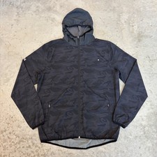 Vuori Outdoor Trainer Shell Jacket Hooded Black Camo V512 Lightweight Size Large