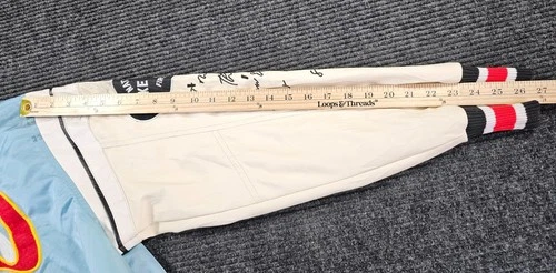 First Row Jacket Pen & Brush Varsity Jacket Mens Medium Sky Blue Quilted Lined image 14