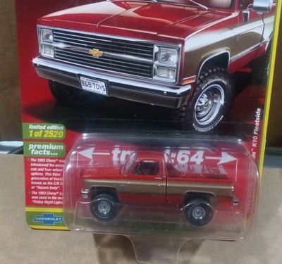 Auto World 1/64 1983 Chevy K10 4x4 Red Square Exclusive Limited Edition CP7805
