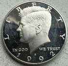 1992-S Kennedy Half Dollar Proof 90% Silver-INV#8407