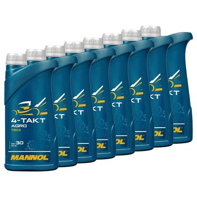 Rasemäher Öl OEL 8x 1 Liter MANNOL 4-Takt Agro SAE 30 Rasenmäheröl Motoröl Motor