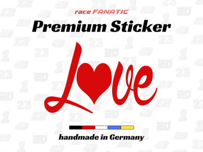 Love lettering with heart sticker love sticker