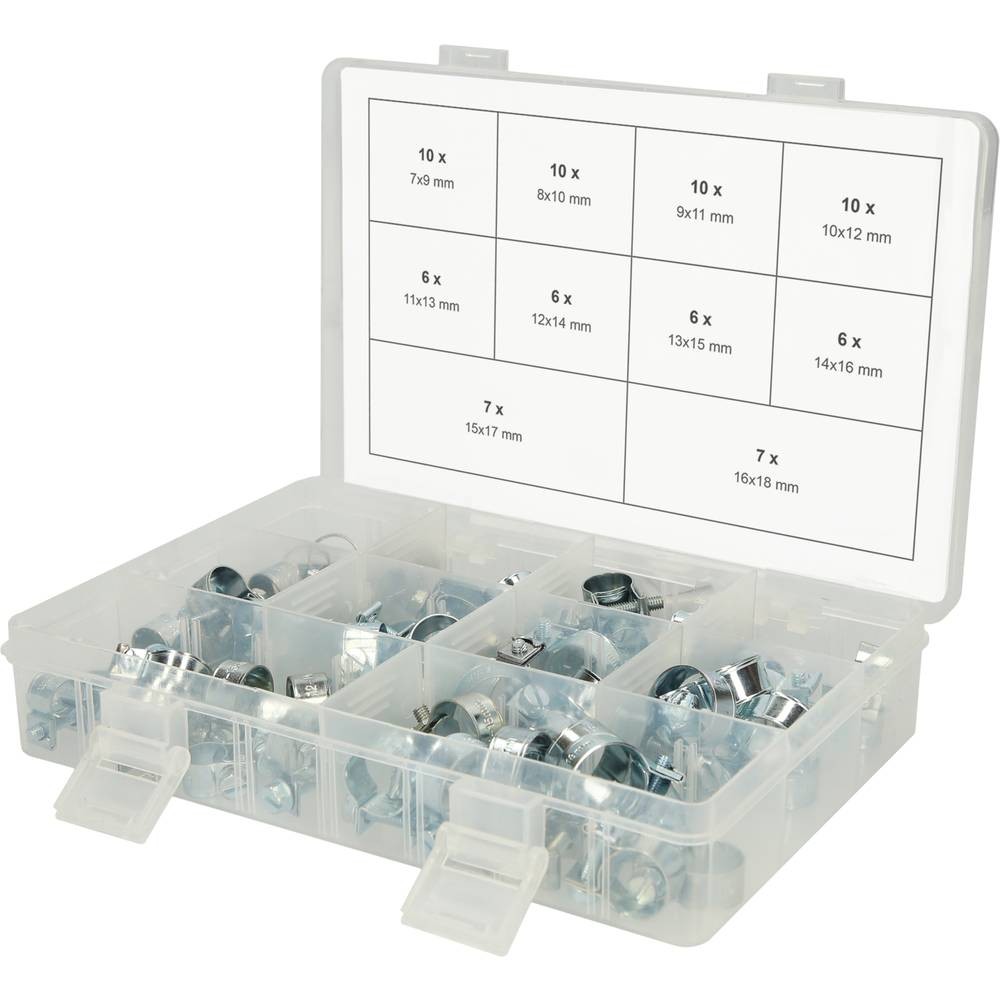 KS Tools 970.0770 Collier de serrage assortiment de 78 pièces pour fixation