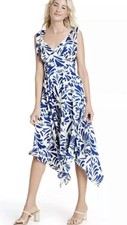 Alexis x Target Botanical Blue White Tie Shoulder  Dress size XSmall XS