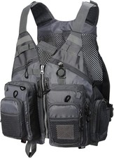Fly Fishing Vest Mesh Multi Pocket Gilet Quick Dry Waistcoat Hunting Tackle UK