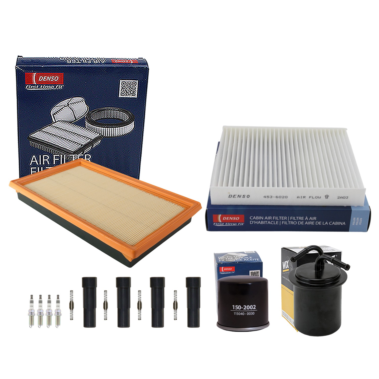 Denso Tune Up Kit NGK 4 Spark Plugs  Boots Kit for Subaru Impreza 2.5L H4 EJ257