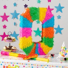 Party Pinata Pinatas with Buster Stick Blindfold Mask Birthday Game Numbers 0-9