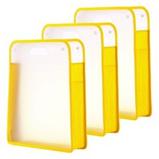 Scrapbook Paper Storage Organizer, 3Pcs Vinyl Storage Organizer, Yellow