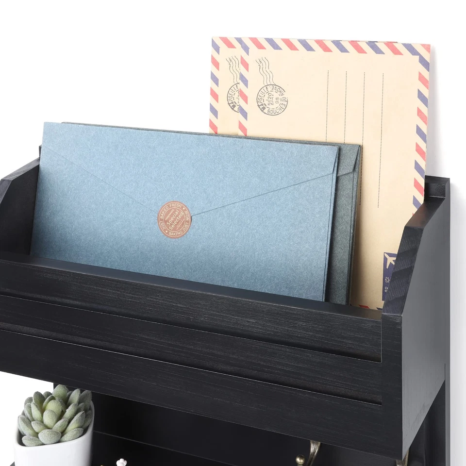 Porta llaves Mutsault para organizador de correo montado en la pared con 6 llaves de metal... Foto 3 de 4