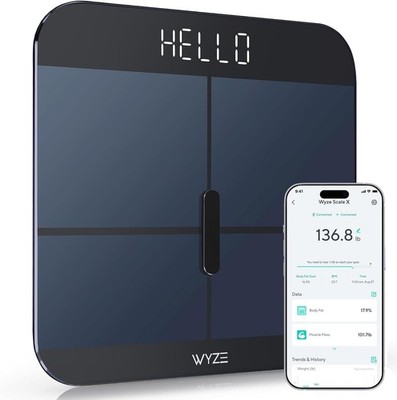 Smart Scale X - Digital Bathroom Scale for Body Weight, BMI, Body Fat, Muscle Ma