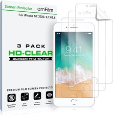 3 Pack Screen Protector for Apple iPhone SE 2, SE 3, 8, 7, 6S  6 HD Clear