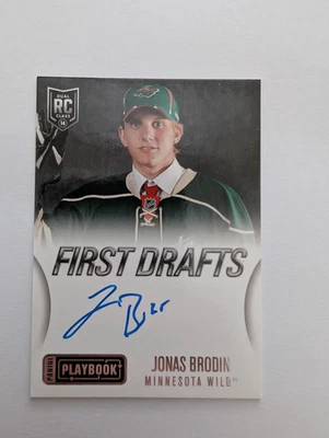 2013 Panini Playbook First Drafts Signatures Jonas Brodin #FD-JB Rookie Auto RC - Image 1 of 2