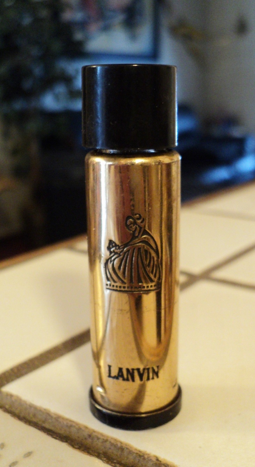 ARPEGE LANVIN VINTAGE PARFUM RARE FULL UNUSED BRASS BOTTLE .18 OZ PERFUME TRAVEL