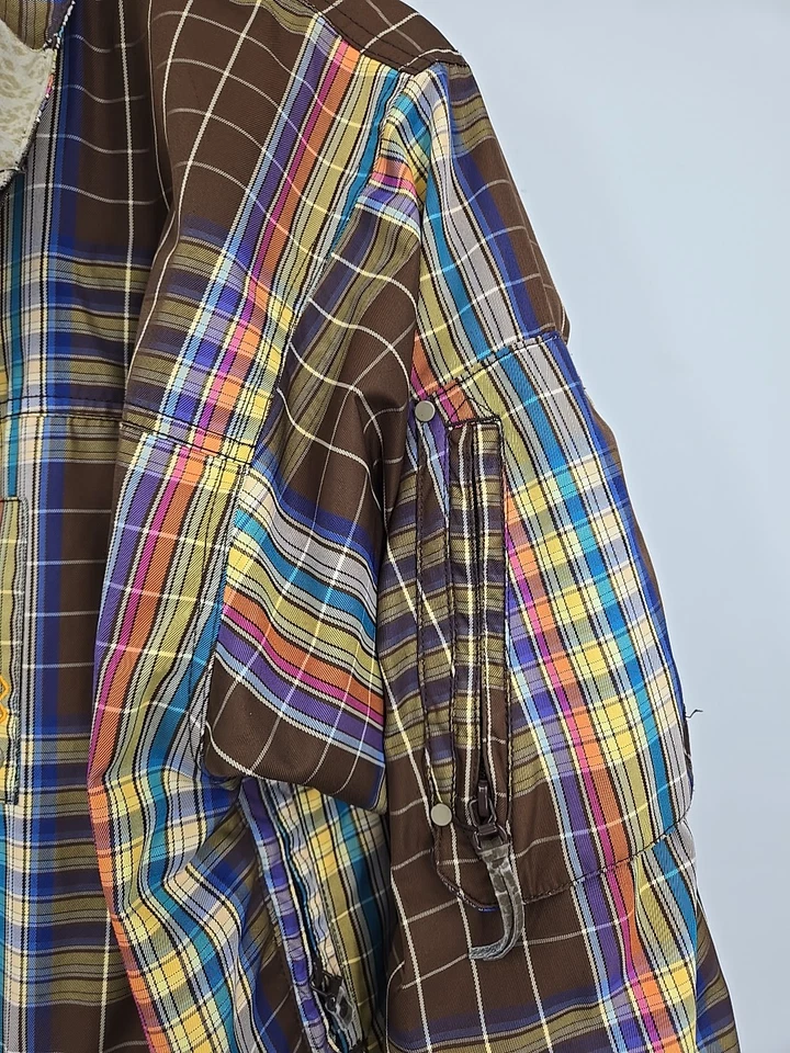 Специальная смесь коричневый клетку мужчин размер M сноуборда куртка 15k воды/ветрозащитный лыж - Изображение 3 из 4