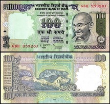 India 100 Rupees, 2009, P-98, UNC Random Plate Letter