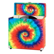 Collector Vinyl Record Storage Case Portable Suitcase with Carry Handle Boxes US