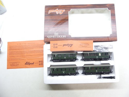Liliput H0 090 812 Personenwagen-Set, DB, 4-teilig, DC, NEM, TOP in OVP #68477 | Zustand: Gebraucht