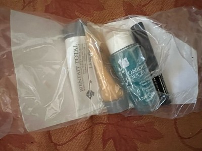 Lancôme Makeup Set Mascara Lip Color Cleanser Day Fluid Solution Multi & Bag