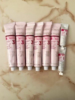 Loreal Paris Excellence Creme 3 Conditioning Treatment 1.86 FL OZ x6 Serum x2