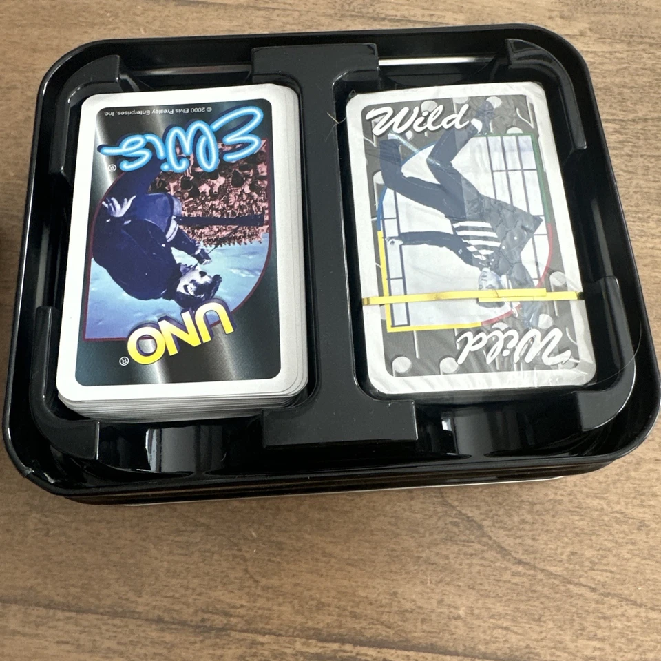 Vtg Elvis Presley UNO Card Game 2000 Special Edition in Collectible Tin A2 No ** - Image 3 of 4