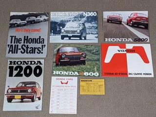 Honda Cars Dealer Sales Brochure x8 Joblot 1960s 1970s Motor Vintage Original