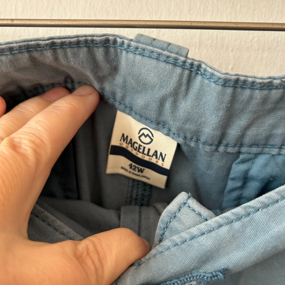 Magellan Outdoor Chino Shorts Mens 42 Blue Pockets Gorpcore Lightweight - Image 3 of 3