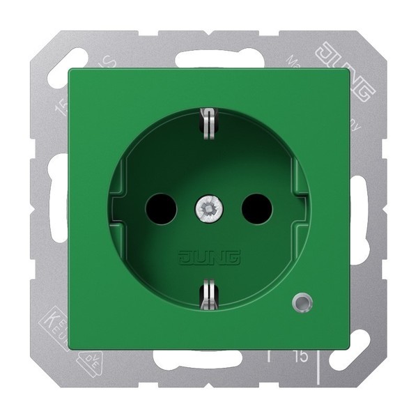 Jung Schuko-Steckdose 16 A 250V Aba 1520 Bfko Gn Steckdosen ABA1520BFKOGN-image