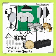 Photography Lighting Kit 8.5x10ft Backdrop Alloy Light Stand for Studio Photo