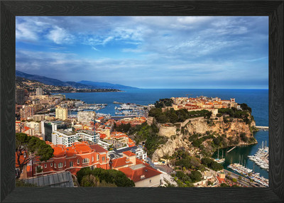 Principality of Monaco Framed Wall Art Poster Canvas Print Picture