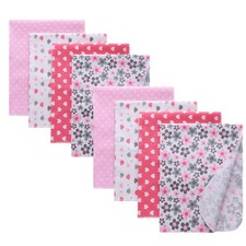 Cotton Flannel Receiving Blankets Baby 8 Pcs, Baby Swaddle Blankets, Baby Fla...