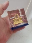 Vintage Ark Of The Covenant Lucite Incased Paperweight W/ Bible Verse  — photo 3