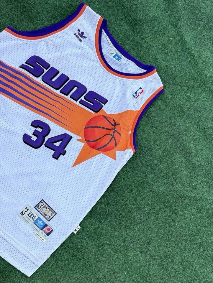 Camiseta Charles Barkley Phoenix Suns – Adidas Hardwood Classics – Branca #34 3XL - Imagem 3 de 4