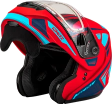Gmax MD-04 Snow Helmet Sector Matte Red Blue Electric Shield Size 2XL
