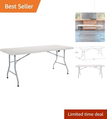 Lightweight Center-Folding Table - 6ft, Stain-Resistant for Any Event Experience